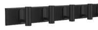 Dowel 4 Hook Rack, Black Z4