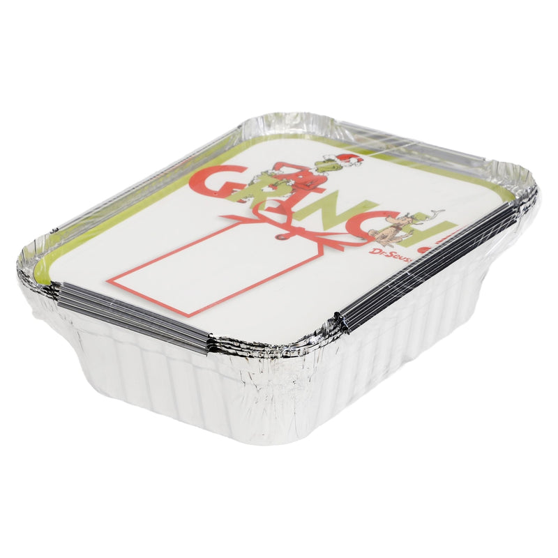 Dr. Seuss Grinch Aluminum Containers with Lids, 5-pk B2