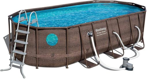 18' x 9 'x 48' above ground swimming pool Set with metal frame home swimming pool sand filter pump, skimmer and vacuum M5