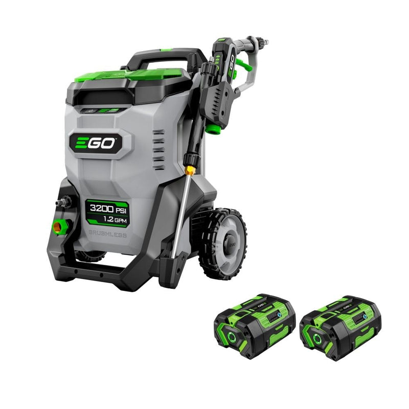 EGO HPW3204-2 POWER+ 3200 PSI Pressure Washer with 2 x 6.0Ah Batteries and 320W Charger C2