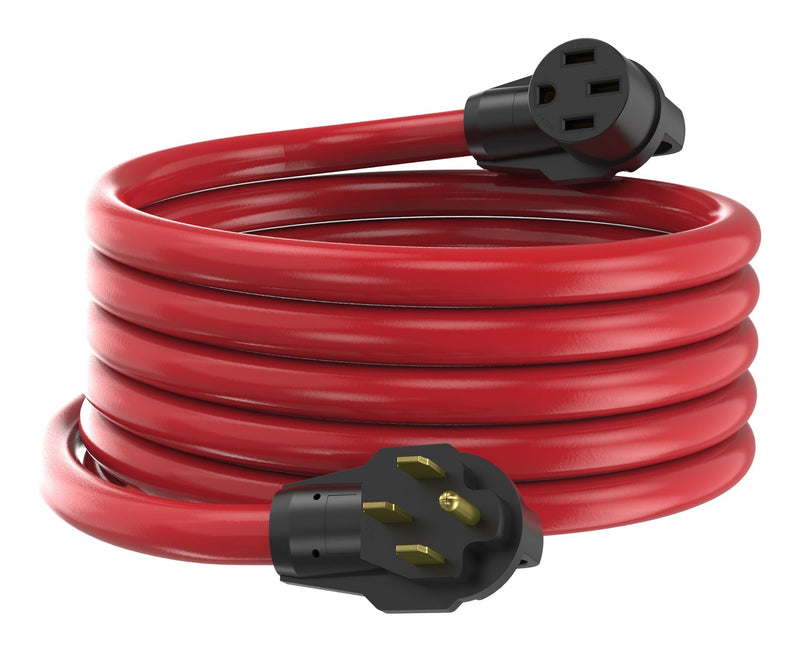 Energizer 50A 25-ft Single-Outlet RV & EV Extension Cord, Red W0