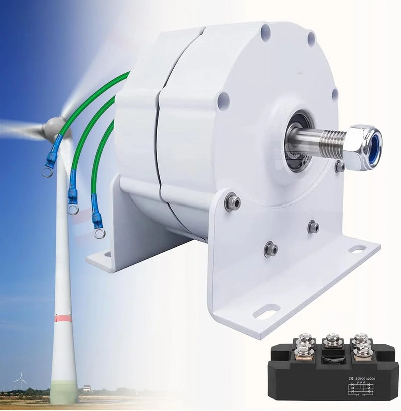 12000W Low RPM Permanent Magnet Generator 12V 24V 48V 120V 220V, Free Energy Gearless Permanent Magnet Generator Motor DIY for Wind Turbine Water Turbine,12V Z5