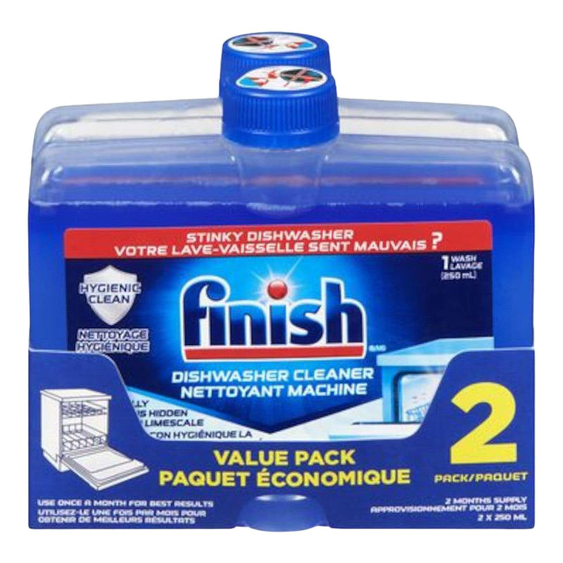 Finish Liquid Dishwasher Cleaner, Fresh Scent, 250-mL, 2-pk R8