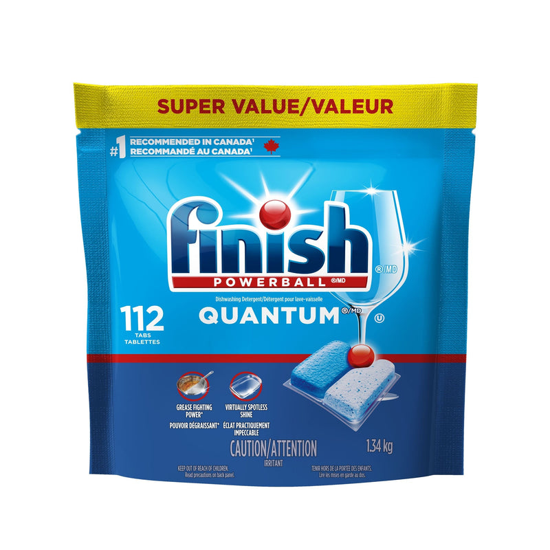 Finish Powerball Quantum Dishwasher Detergent Tabs Super Value Pack, Fresh Scent, 112-pk W9