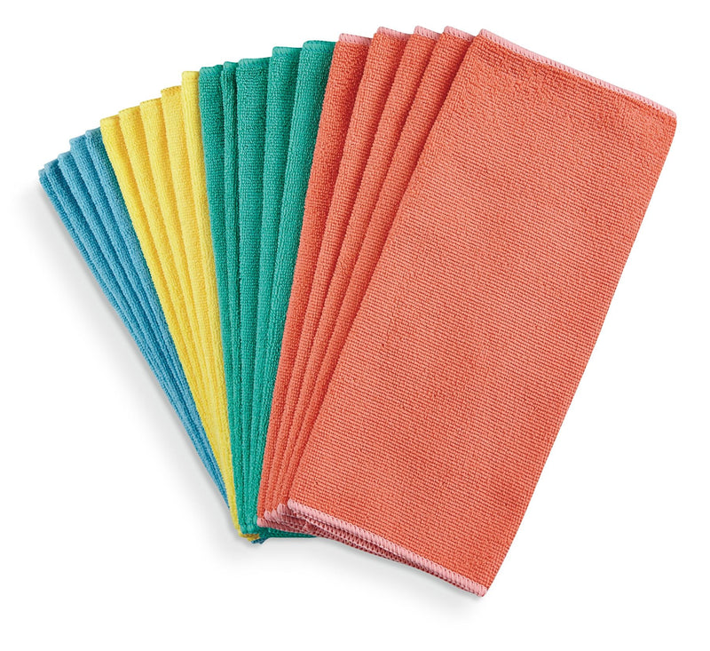 FRANK All-Purpose Machine Washable Microfibre Cloths, Assorted Colours, 20-pk F2