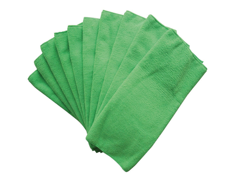 FRANK All-Purpose Machine Washable Microfibre Cloths, Green, 10-pk A8