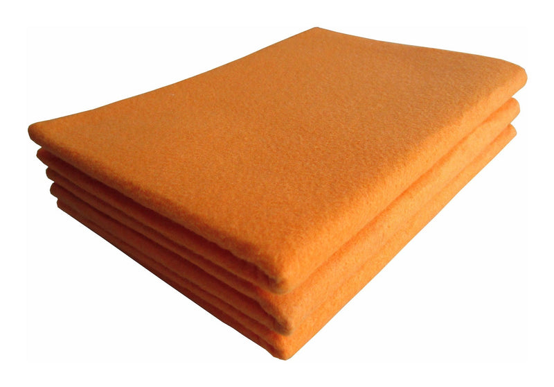 FRANK All-Purpose Machine Washable Synthetic Giant Shammy Towel, Orange, 3-pk V5