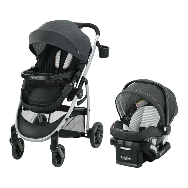 Graco Modes Pramette Travel System with SnugRide SnugLock 35 Lite DLX Infant Car Seat, Black X6