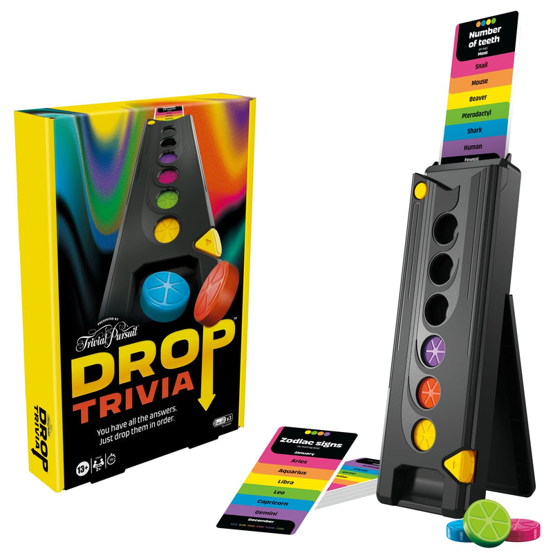 Hasbro Games Drop Trivia Electronic Party Game with Voice & Sounds, Ages 13+ P9