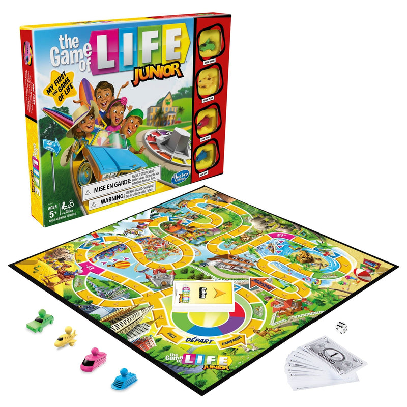Hasbro Games The Game Of Life Junior 2-4 Player Board Game, English/French, Ages 5+ N1