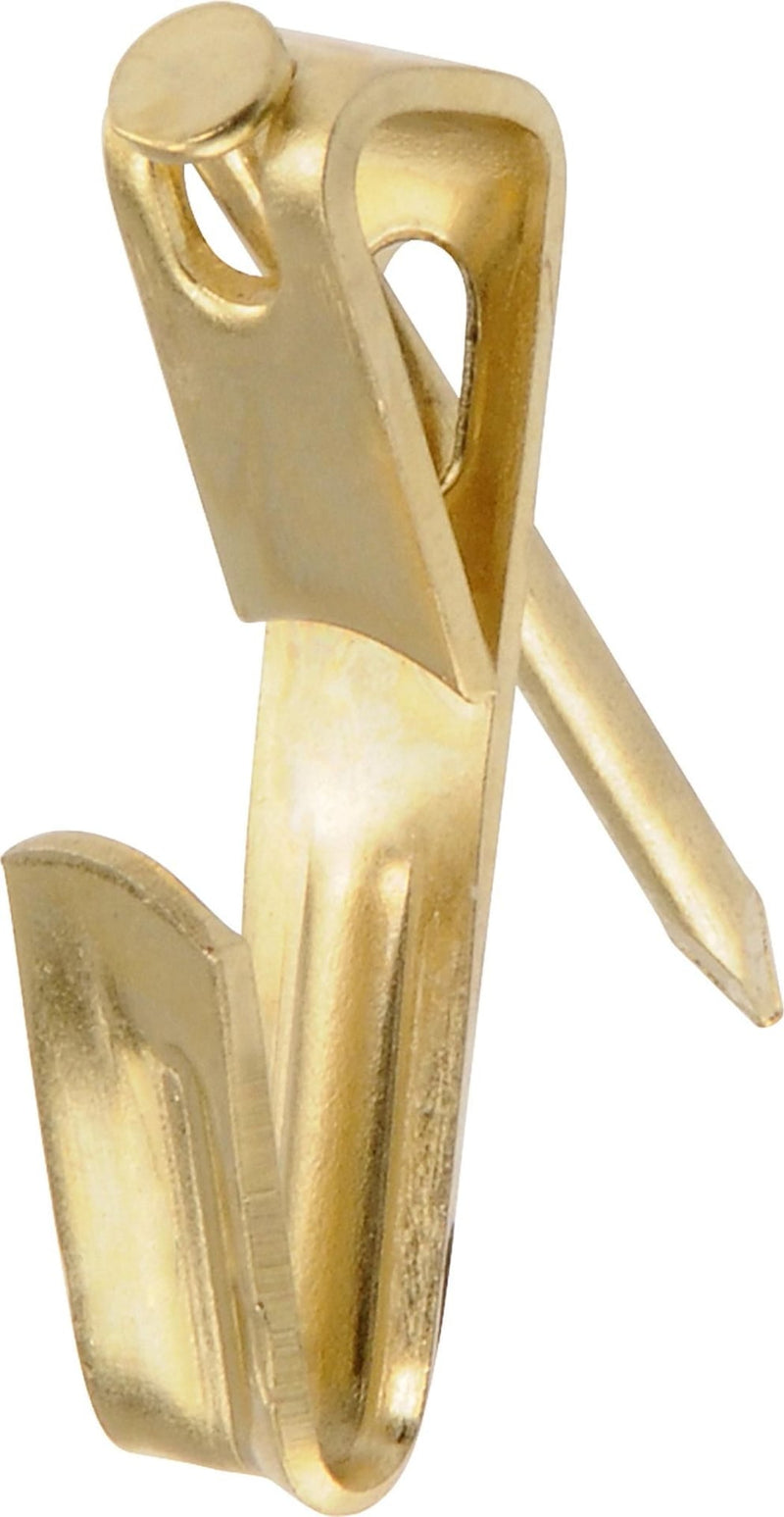 Hillman Conventional Brass-Plated Picture Hanger, 20-lb, 8-pk X1