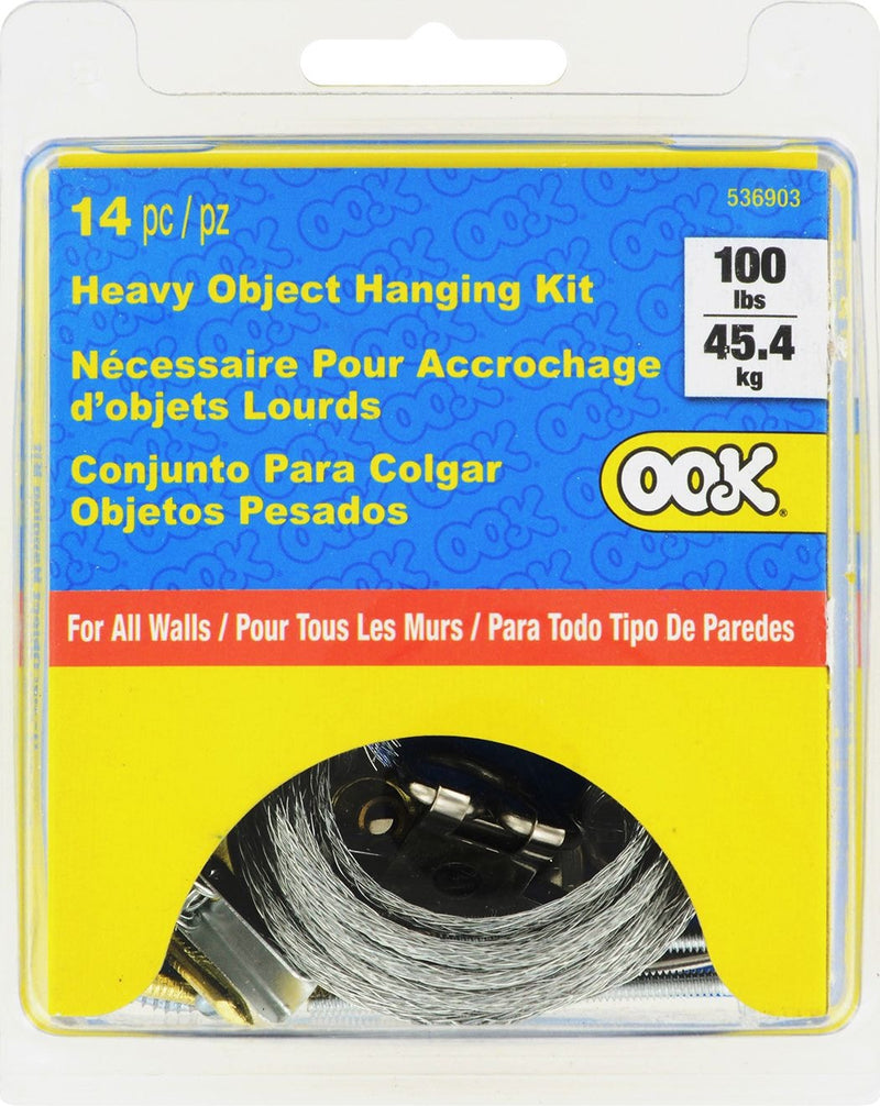 Hillman Heavy Duty All WAll Hanger Kit, InstAllation Hardware, 100-lb Capacity O8