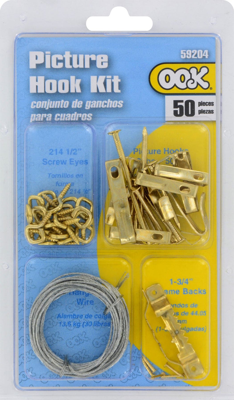 Hillman Picture Hanging Kit with Sawtooth Hangers and Screws, 50-pc E0