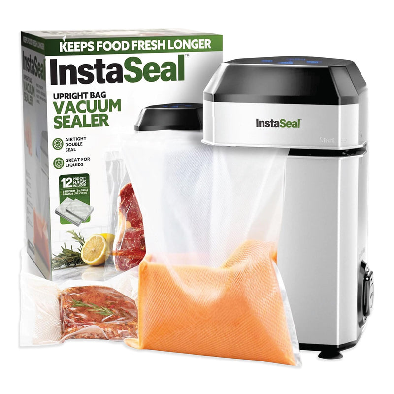 InstaSeal Upright Bag Food Vacuum Sealer with 12 Bags I7