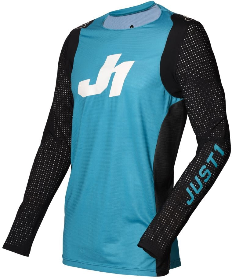 Just1 Youth Flex Motocross Jersey, Blue/Black/White T3