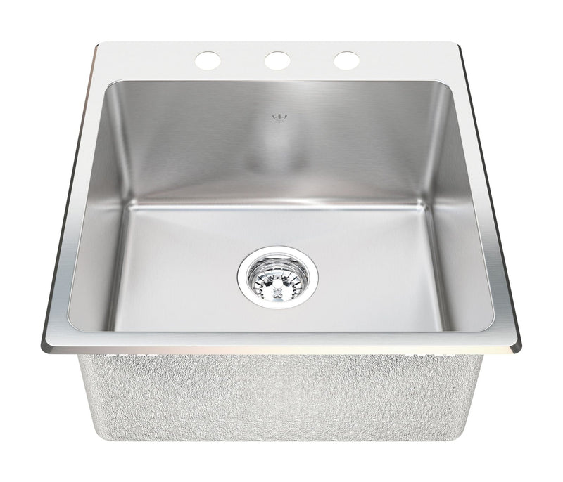 Kindred Steel Queen Dual Laundry Mount Single Sink,10-in deep K9