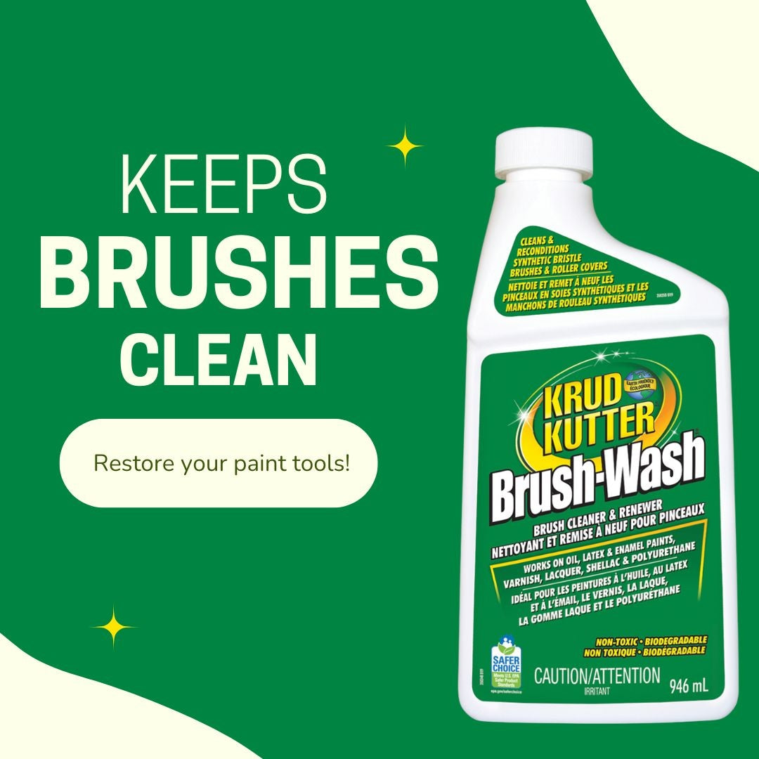 Krud Kutter Brush-Wash Cleaner & Renewer For Oil, Latex & Enamel Paint, Non-Toxic, 946-mL