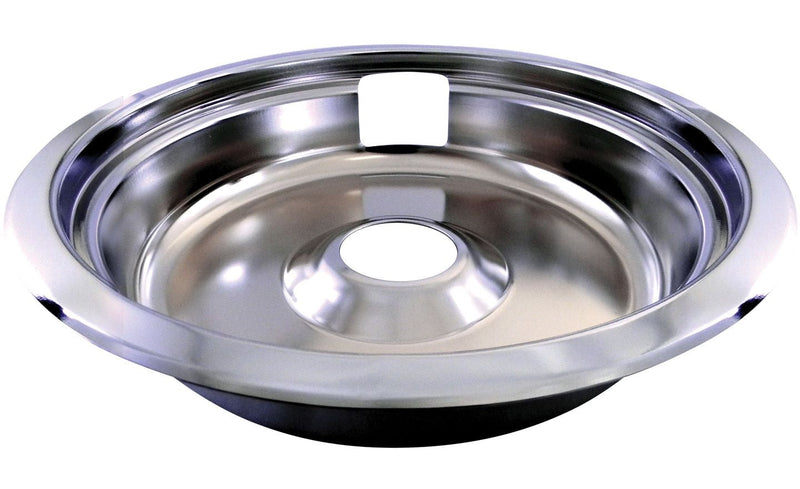 Laser 62470 Universal Stove Drip Pan with Trim Ring, Bright Chrome, 8-in N4