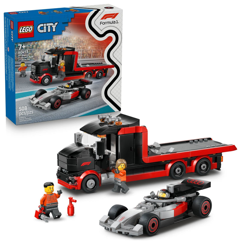 LEGO City F1 Display Truck with Audi F1 Race Car - 60493, 508-pc, Ages 7+ E9