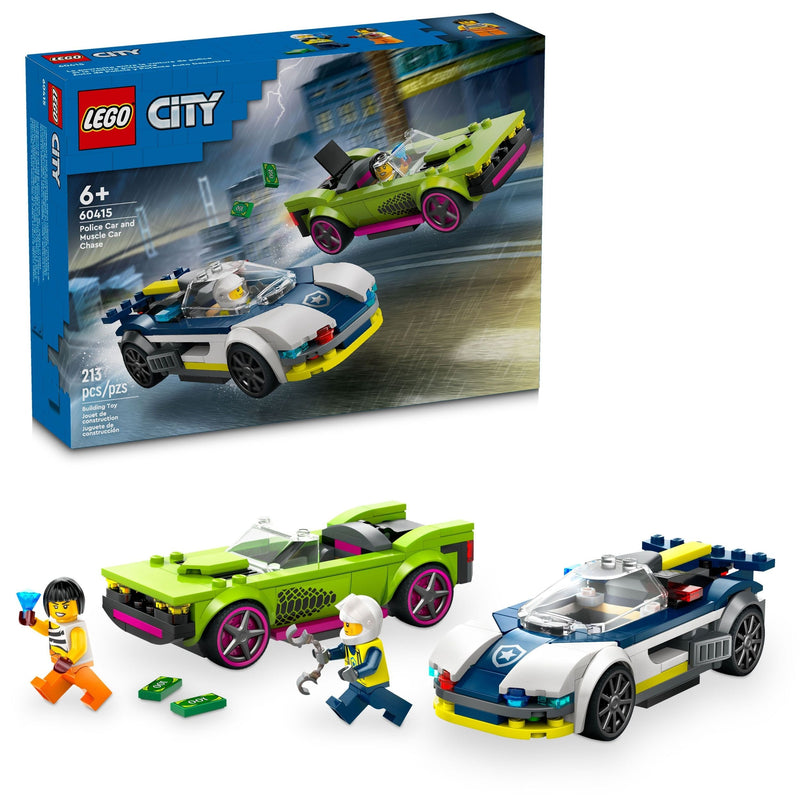 LEGO City Police Car and Muscle Car Chase - 60415, 213-pcs, Ages 6+ K7