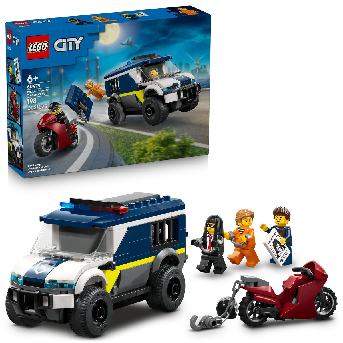LEGO City Police Prisoner Transport Van Building Set - 60479, 198-pcs, Ages 6+