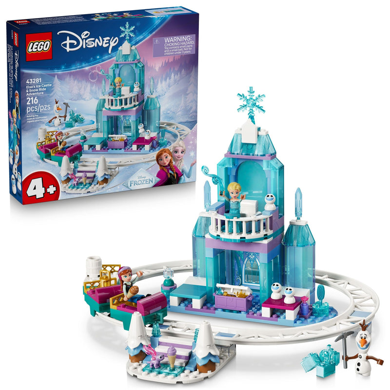 LEGO Disney Frozen Elsa's Ice Castle & Snow Ride Adventure Building Set - 43281, 216-pcs, Ages 4+ L4