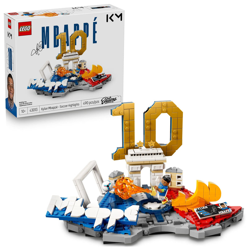 LEGO Editions Kylian Mbappé, Soccer Highlights - 43013, 490-pcs, Ages 10+ G6