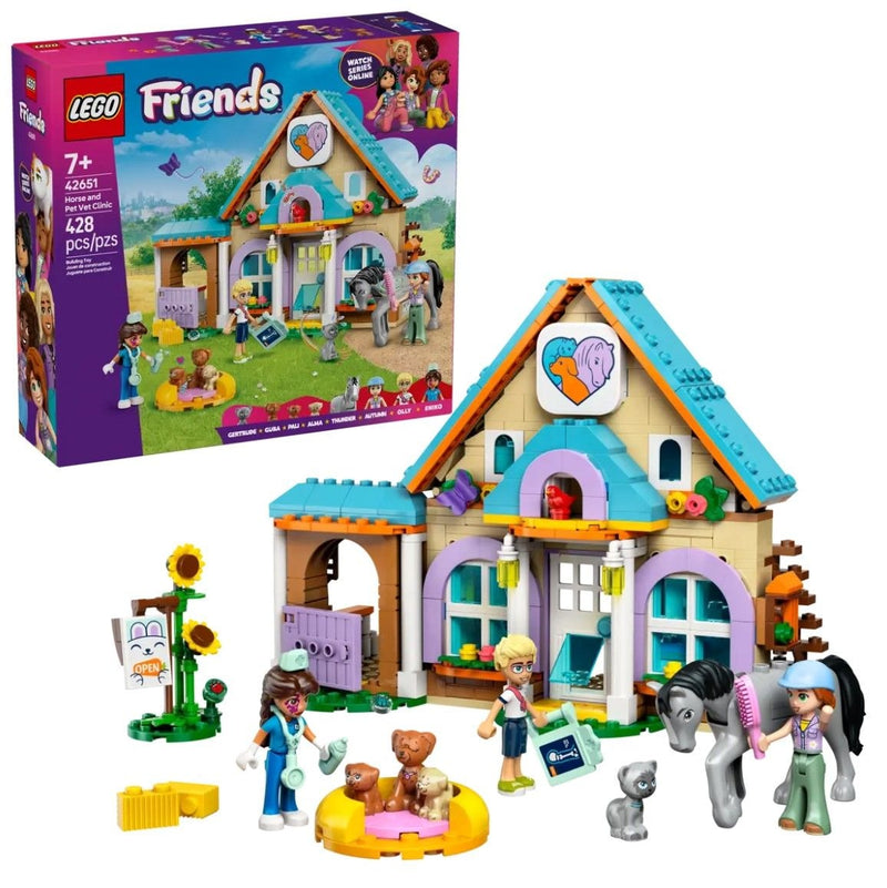 LEGO Friends Horse and Pet Vet Clinic Set - 42651, 428-pcs, Ages 7+ R1