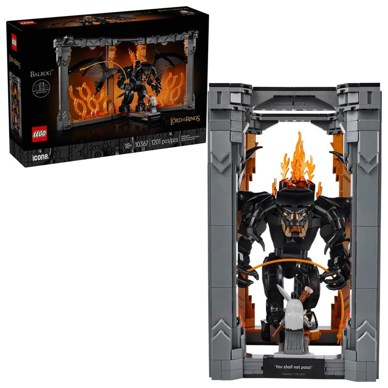 LEGO Icons The Lord of the Rings: Balrog Book Nook - 10367, 1201-pcs, Ages 18+ W6