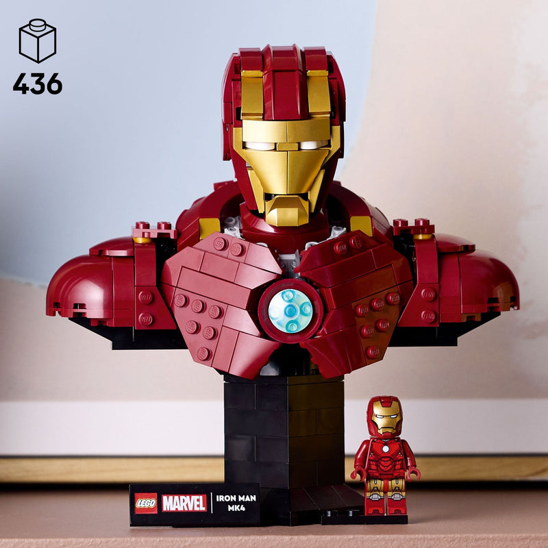 LEGO Marvel Iron Man MK4 Bust - 76327, 436-pcs, Ages 18+ Y8