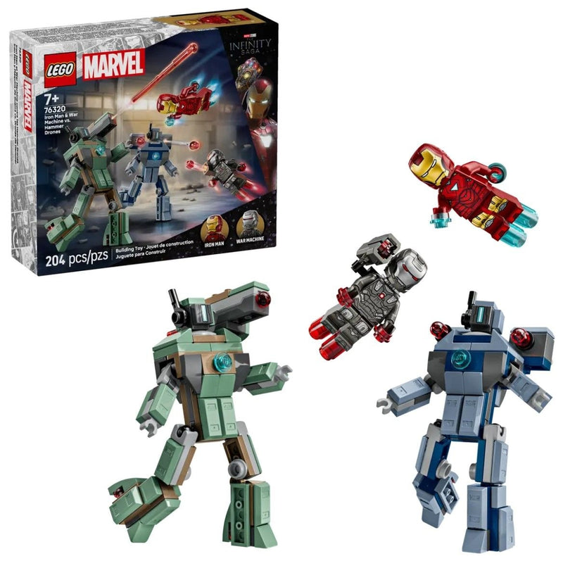 LEGO Marvel Iron Man & War Machine vs. Hammer Drones - 76320, 204-pcs, Ages 7+ A4