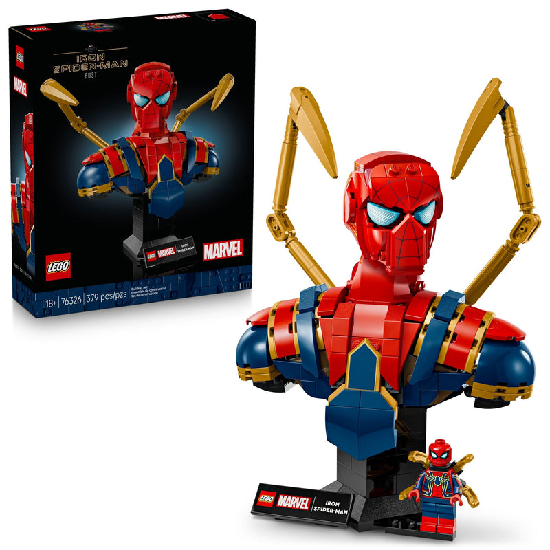 LEGO Marvel Iron Spider-Man Bust - 76326, 379-pcs, Ages 18+ W7