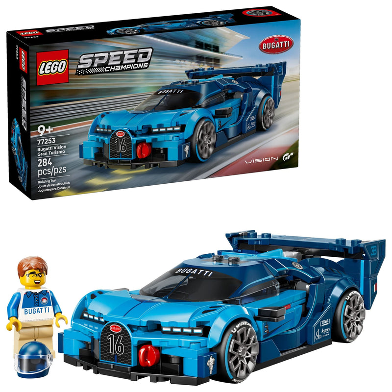 LEGO Speed Champions Bugatti Vision Gran Turismo Hyper Sports Car - 77253, 284-pcs, Ages 9+ T3
