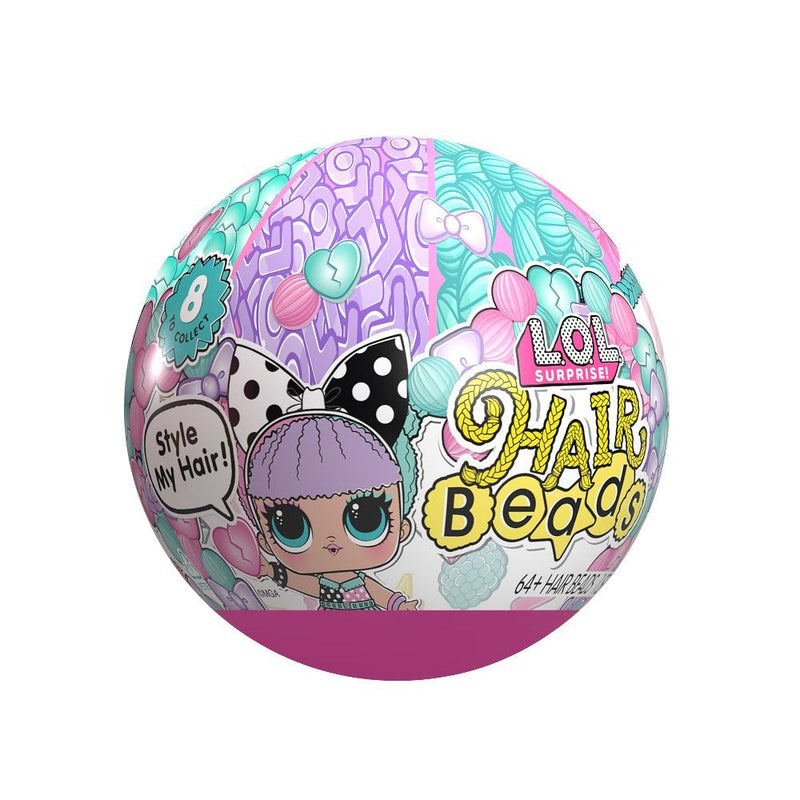 L.O.L. Surprise Hair Beads Tots with 60+ Hair Beads, Collectible Doll, Assorted, Ages 4+ W8
