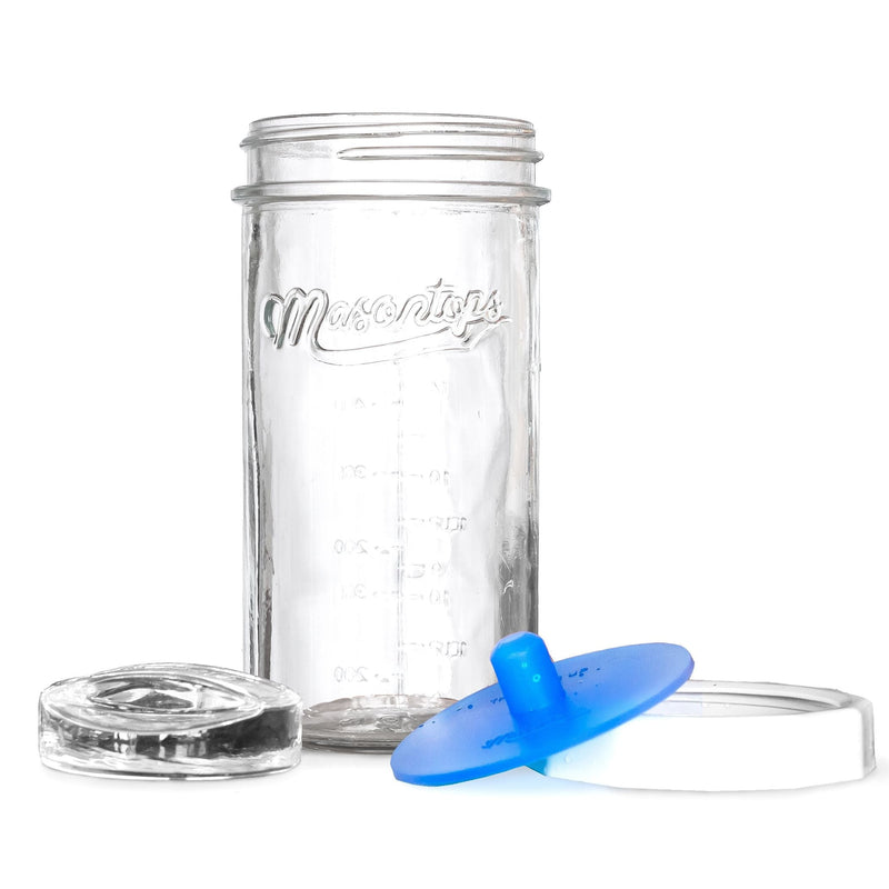 Masontops Vegetable Fermentation Starter Kit with 709-mL Jar, Glass Weight and Fermenting Lid I1