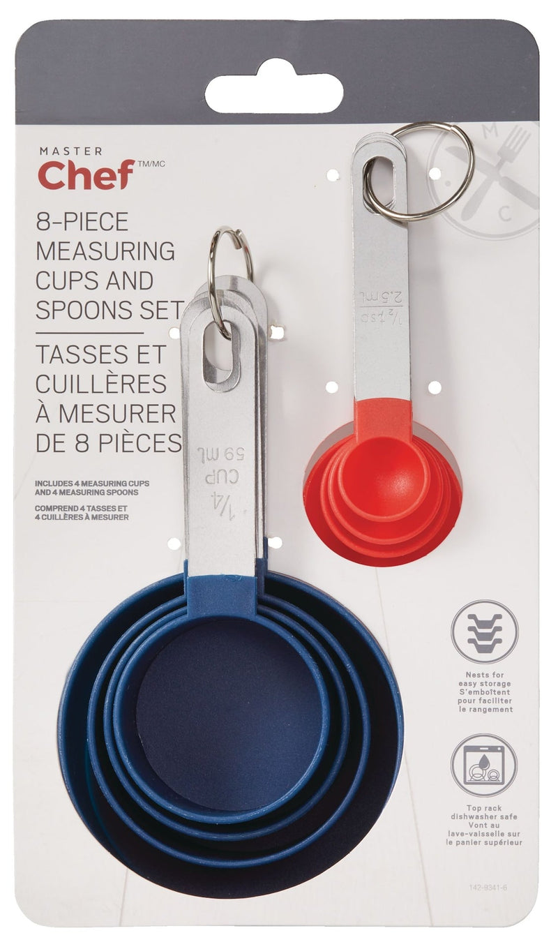 MASTER Chef Stainless Steel Stacking Measuring Cup & Spoons Set, 8-pc P2