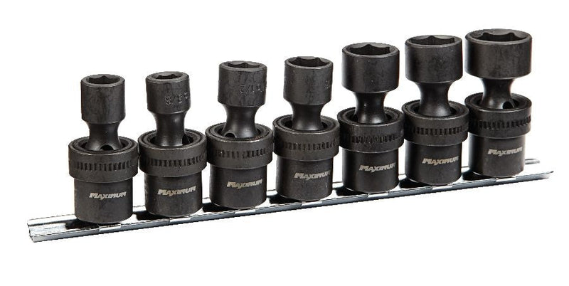 MAXIMUM 3/8-in Drive Swivel Impact Socket Set, 7-pc, SAE, CRMO F8