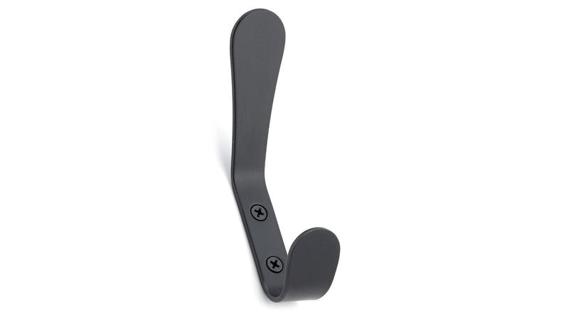 Metal Utility Double Hook, Matte Black S2