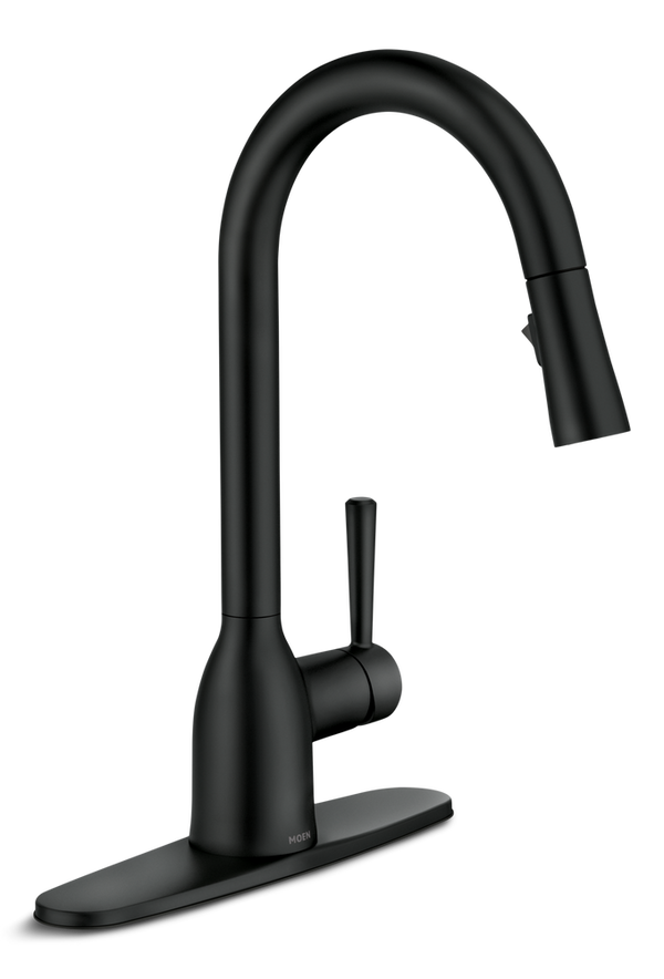 Moen Adler Single Handle Pull-Down Kitchen Faucet, Matte Black A2