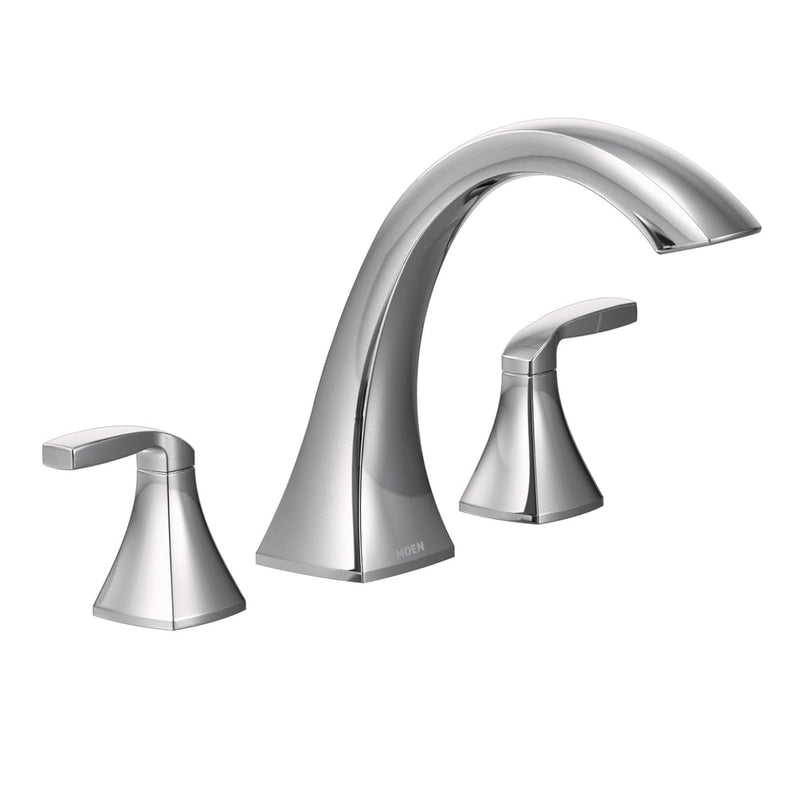 Moen Voss 2-Handle Deck Mount Roman Tub Faucet Trim Kit, Valve Required, Chrome S1