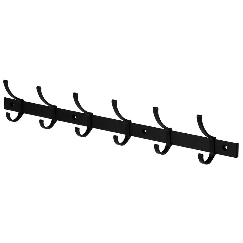 Neatfreak 26.4" Aluminum Wall 6 Hook, Black K2