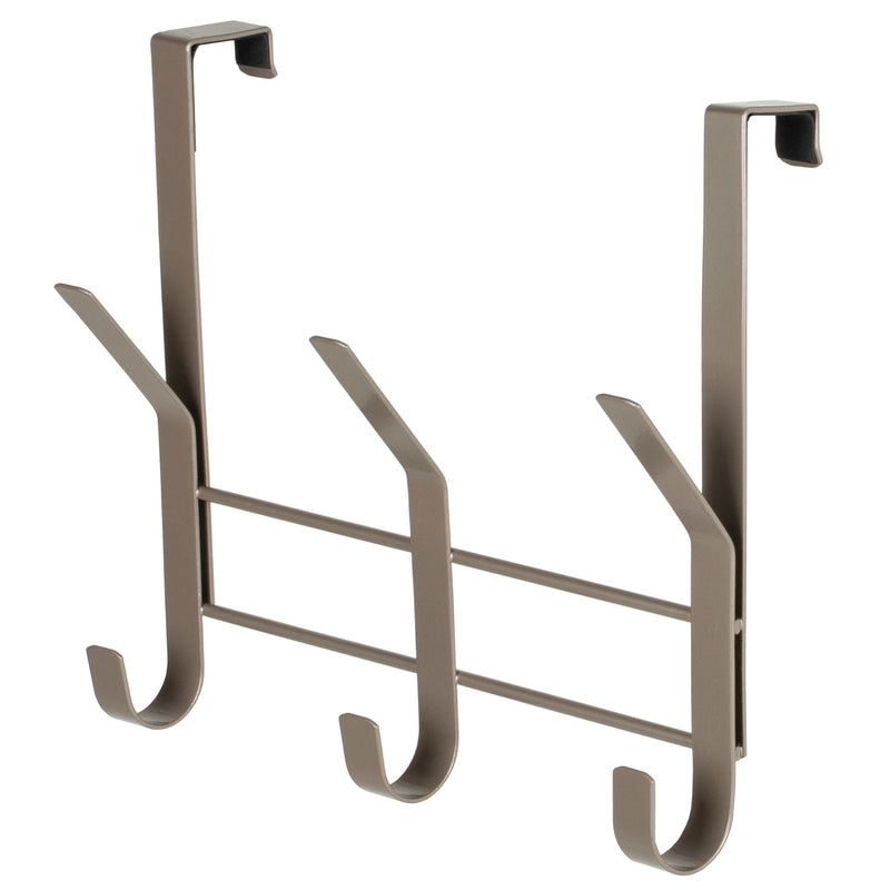 Neatfreak 8.5" Over The Door Metal 3 Hook, Champagne E4