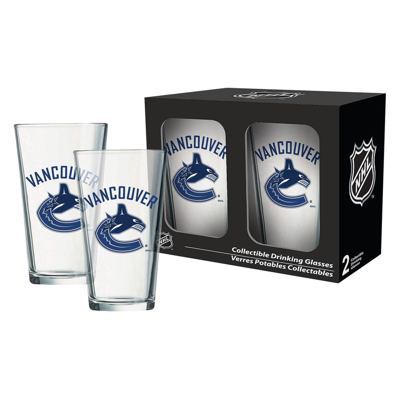 NHL Vancouver Canucks Mixing Pint Glass Box Set, 2-pk, 16-oz B0