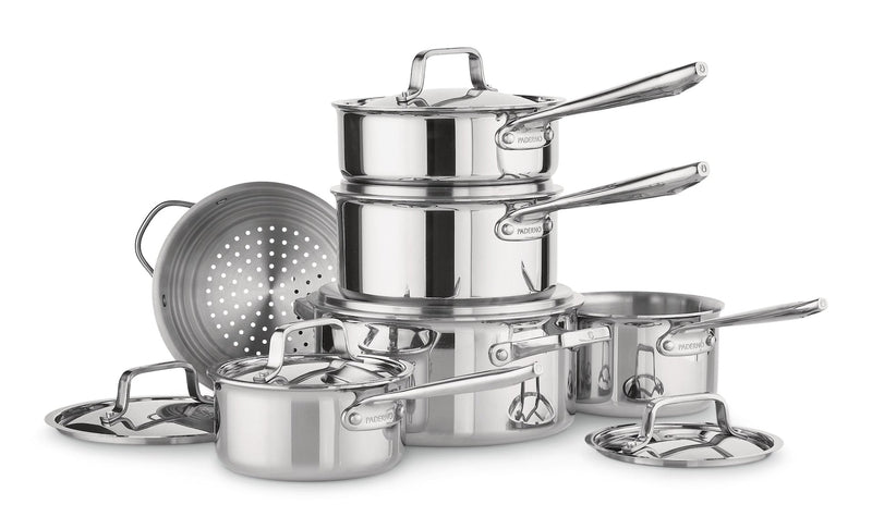 PADERNO Canadian Professional Clad Cookware Set, Oven Safe, 12-pc O2