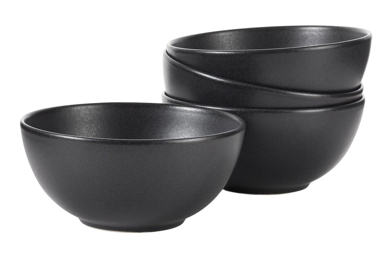 Paderno Dorset All-Purpose Stoneware Bowl, Oven Safe, 4-pk, Black Reactive W3