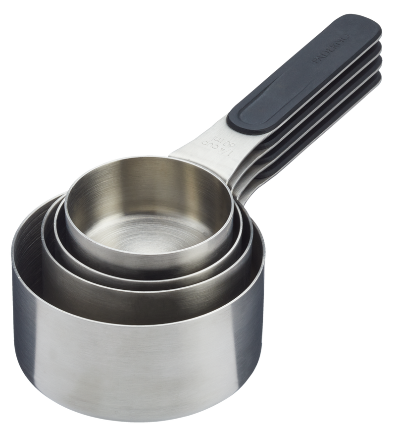 PADERNO Stainless Steel Measuring Cups with Magnetic Handle, 4-pc Y0