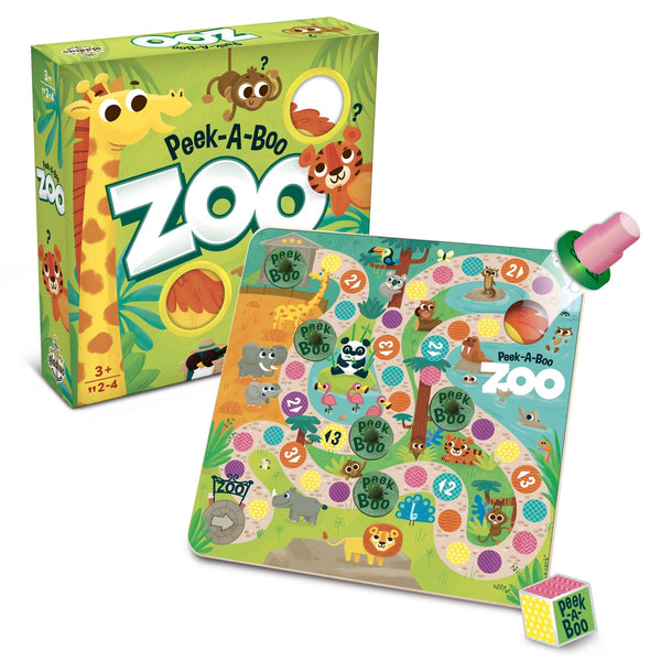 Peek-A-Boo Zoo Dice Rolling Animal Board Game, Ages 3+ A5