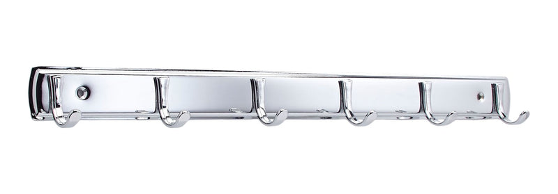 Peerless Stainless Steel 6-Hook Rail, Chrome, 19-in V1