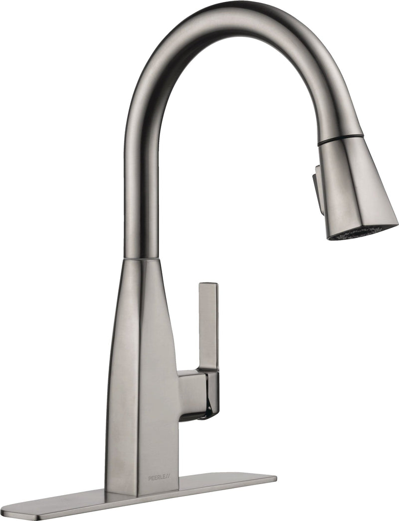 Peerless Xander Single Handle High Arc Pull-Down Kitchen Faucet, Stainless Steel J8