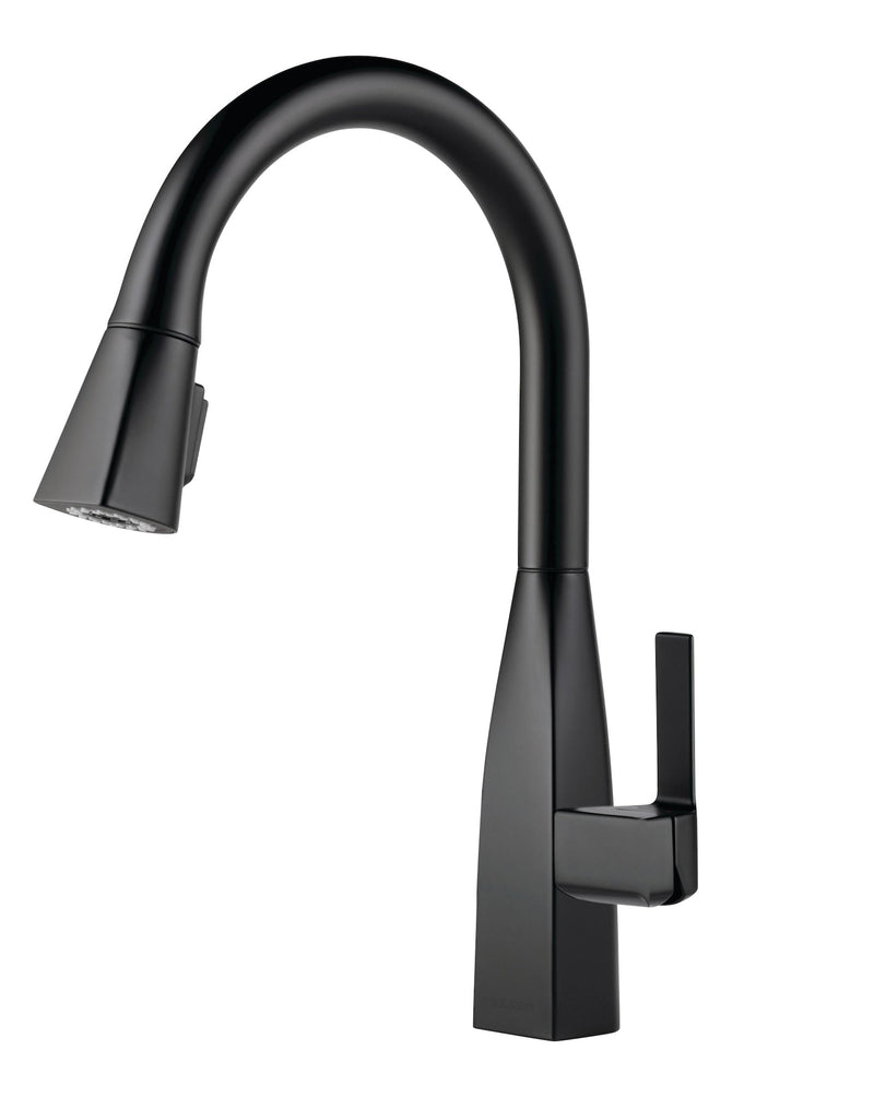 Peerless Xander Single-Handle Pull-Down Kitchen Faucet, Black Y0